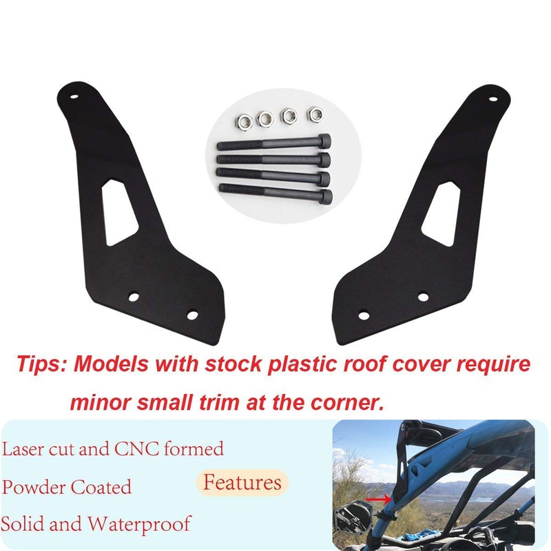 DaSen for 50" Straight/Curved LED Light Bar Upper Roof Windshield