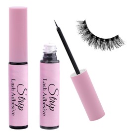 False Lash Glue for Strip Eyelashes Fast Drying Eyelash Glue Super Strong Hold Cluster Strip False Eyelash Extensions Waterproof, Non-irritating and Gentle Formula Suitable for Sensitive Eyes