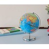 EXERZ 14cm Mini World Globe, Political Map with Stainless Steel