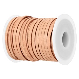 GENIQUE 3mm Leather Cord, 1/8 inch Leather String Cord, Leather Strips for Leather Shoe Laces, Necklace, Bracelets, Jewelry Making, Crafting (3mm Natural Distressed 5Mtr)