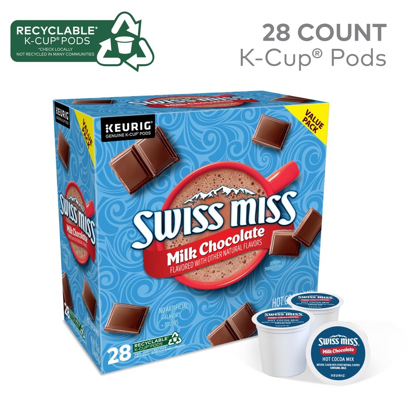 Swiss Miss Milk Chocolate Hot Cocoa Keurig Single-Serve K Cup