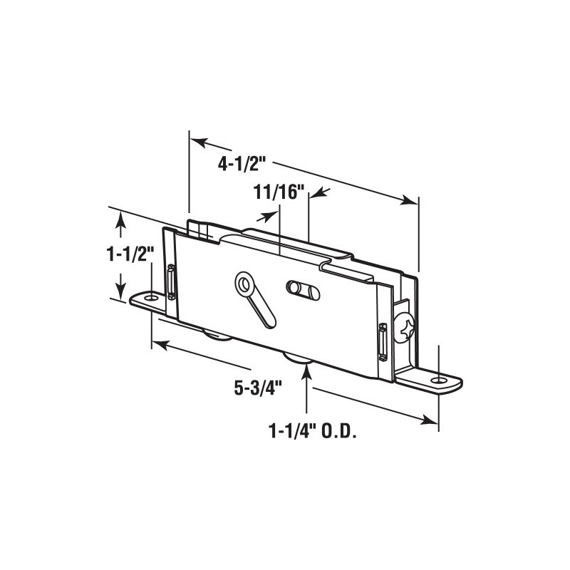 Prime-Line D 1980 1-1/4 In. Steel Ball Bearing Tandem Roller