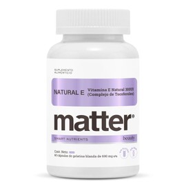 YOU MATTER SMART NUTRIENTS | Beauty Natural E | Complejo de Vitamina E|Suplemento alimenticio | 60 cápsulas de gelatina blanda | Sin Azúcar | Sin Gluten | Sin OGMs | Veganas