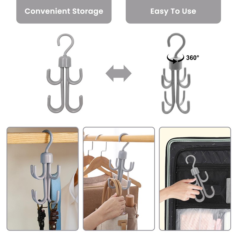 Daily Treasures 12 Pack Foldable Travel Hangers,Portable Folding Plastic Clothes