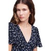 Madewell Women's Printed Crepe Vneck Midi, Vintage Ditsy Pear Accent