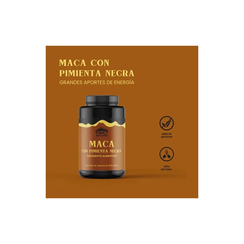 Maca con Pimienta Negra Cápsulas Tibet Natura Suplemento Nutricional