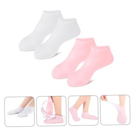 OHPHCALL Moisturizing Heel Protectors Spa Socks for Softening Feet Pairs Moisturizing Socks for Women Girls
