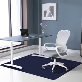 Office Chair Mat for Hardwood Floor&Tile,55"x35" Anti-Slip Desk Chair Mat,Low-Pile Chair Mat,Multi-Purpose Hardwood Floor Protector for Office,Home (Navy Blue, 35 * 55 in)