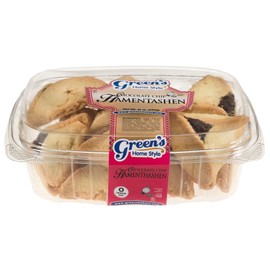 Green's Bakery Chocolate Chip Hamantashen, 2 Pack 12 oz. Buttery, Fresh and Delicious Shortbread Cookie, OK Certified Kosher and Pareve, Dairy Free and Nut Free, Popular during the Jewish Holiday of Purim, Year Around Dessert