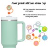 JarThenaAMCS 6PCS Smile Face Straw Covers - Cute Silicone Reusable