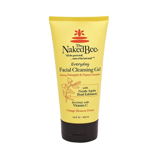 The Naked Bee Orange Blossom Honey Everyday Facial Cleansing Gel, 5.5 Oz