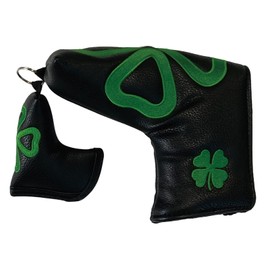 Golf Headcover Club Cover Driver 440cc 460cc Wood Utility UT Cover Waterproof Stylish Clover Pattern (Black, Pin Type)