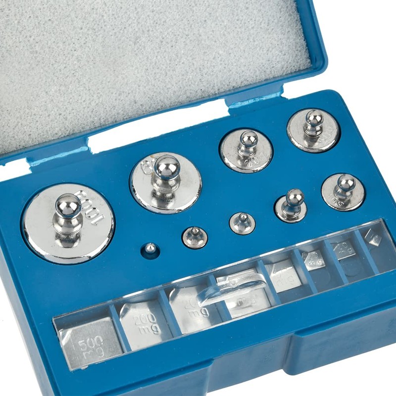Calibration Weights Set, 17 Pieces, 10 mg-100 g, Calibration Weights