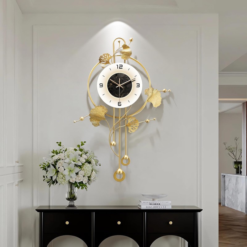 FIXNEO Wall Clock, Large Modern Wall Clock for Living Room