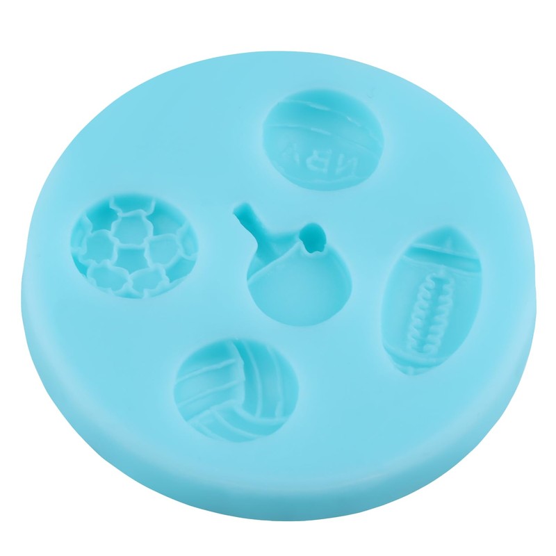 Sports Balls Fondant Molds Volleyball Basketball Silicone Mold