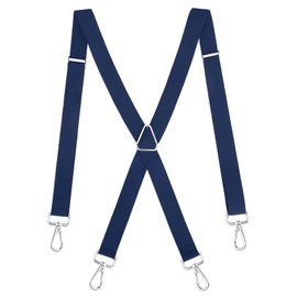 Bluckincle Suspenders for Men and Women - Navy and Black, Heavy Duty for Dress Pants
