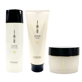 Leism Lebel Ioserum Cleansing Shampoo 6.8 fl oz (200 ml) + Cream Hair Treatment 200ml + Ioserum Mask, 6.0 oz (170 g), 1 Set of Each 3 Pieces Hair Care