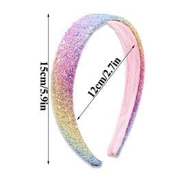3 PCS Glitter Headbands Elegant Crystal Embellished Headband ashion Non Slip Headband Rhinestone Headbands Women Hair Accessories for Birthday Wedding Parties Daily Decor