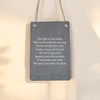 Hanging Slate Board with Jute Rope, Grey, Decorative Wall Sign