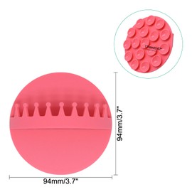 BUXIMN 2pcs Shower Hair Catcher Wall, Suction Hair Collector for Shower, Reusable Silicone Grabber Catcher Trap for Drain Bath (Pink)