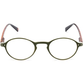 Incredible Bargains The Studio Round Style Reading Glasses, Unisex Retro Readers + 1.00 Dark Green