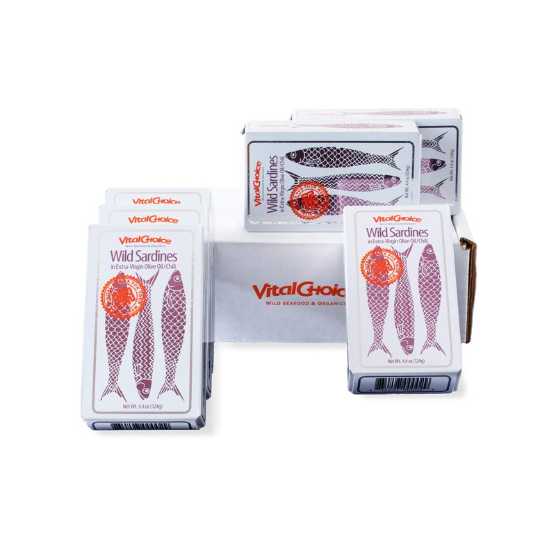 Vital Choice Wild Sardines with Olive Oil and Red Chili