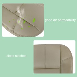 FZJDSD 2PCS Tan Driver Side Bottom Replacement Leather Seat Cover & Seat Foam Cushion Compatible with Compatible with Chevy Tahoe Suburban Avalanche Silverado GMC Sierra Yukon 2007 2008 2009 2010 2011
