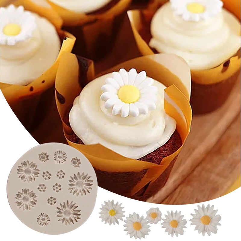 GisWell Blumen Kuchen Fondant Formen, Blumen Silikonform, Fondant Silikon Formen,
