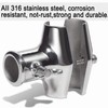 ZOMCHAIN Flag Pole Holder, Rail Mount, Marine Grade 316 Stainless