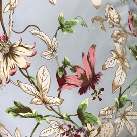 Vepping Lude Pattened Armchair Cover Replacement with Quilted Lining, Fits IKEA Poäng Armchair, 100% Cotton, Cushion not Included (Serenity Blue, Chair Type 1)