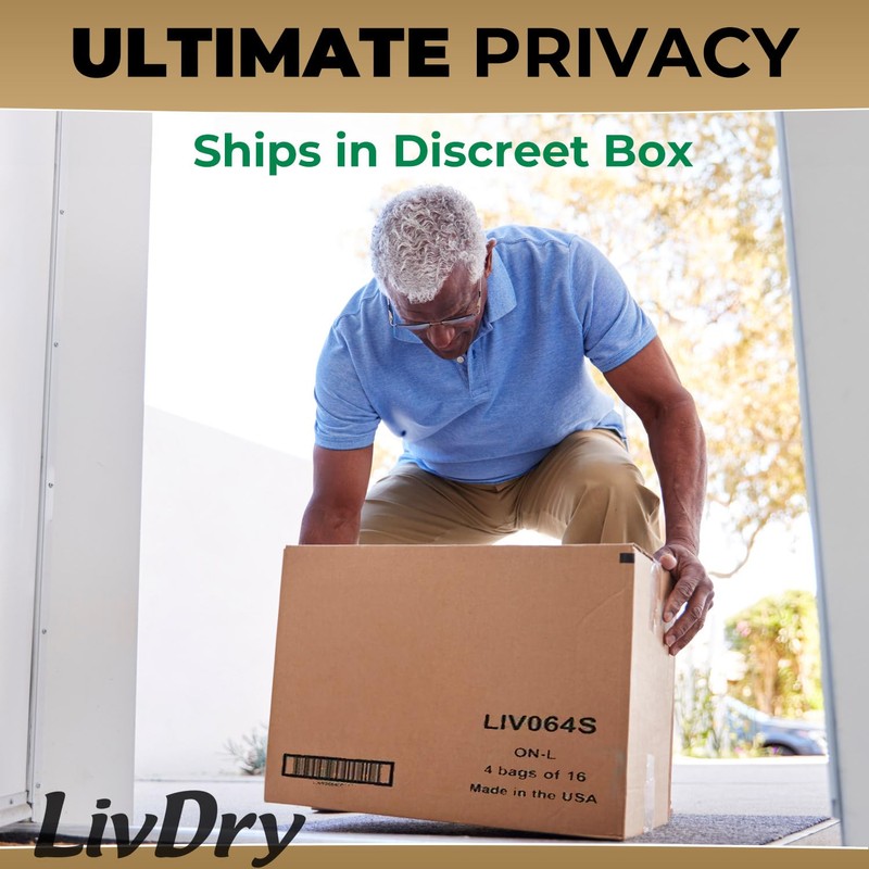 LivDry Mens Incontinence Underwear, Premium Adult Diapers for Men, Ultimate