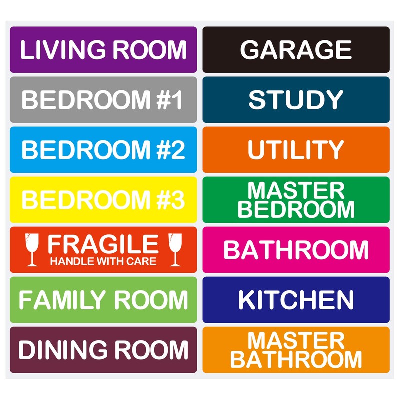 Hylabelest Pack of 140 Large Home Moving Labels for Boxes