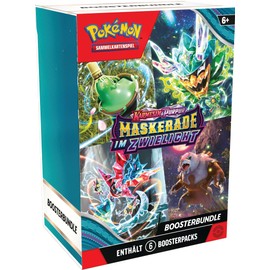 Pokémon-Sammelkartenspiel: Boosterbundle Karmesin & Purpur – Maskerade im Zwielicht (6 Boosterpacks)
