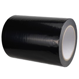 Autrends 6" Polyethylene Tape, Black Seal Tape for Crawl Space, Repair, Metal Building Seams, Construction Sheathing Seal Film, Housewrap Seaming and Underlayment Seal, 200 Foot Roll