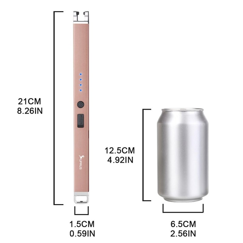 SUPRUS Electric Arc Lighter Windproof Flameless Lighter Rechargeable USB Lighter