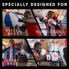 Genuine Leather Boxing Gloves - Boxing Gloves Men, Heavy Bag Gloves, Boxing Gloves Women, with Injection-Molded Foam for Maximum Hand Protection