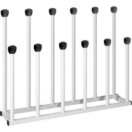 Tigerden Free Standing Shoe Racks, Tall Black Metal Boot Rack Organizer for 6 Pairs, Knee-High Boot Storage Shelf for Closet, Bedroom, Entryway, Hallway, White