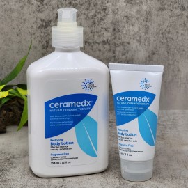 Ceramedx Frag-Free Body Lotion Set/ 2 - 12oz Pump  & 2oz Travel Size Sensitive