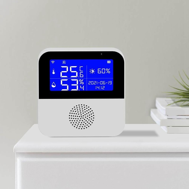 Rensimote 1 Set White ABS Smart WiFi Temperature Humidity Sensor