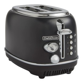 Chef'sChoice Toaster 2 Slice Gourmezza Stainless Steel with 5 Functions and 6 Shade Settings, 900-Watts, Black