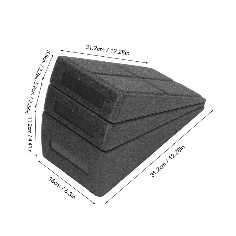 Slant Board Black EPP Adjusted Foot Calf Stretching Board for
