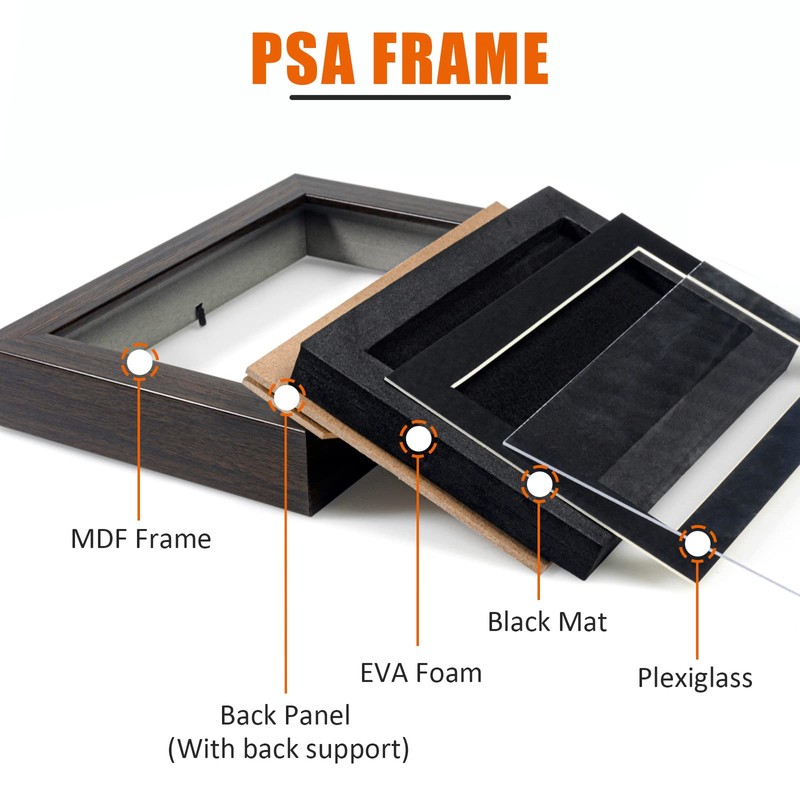 tutata PSA Graded Card Display Frame, Walnut Frame for PSA