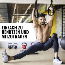 LISTHEN Adjustable Multifunctional Straps Suspension Training Home Gym Equipment for Calisthenics, Fitness, Crossfit, Suitable for Pushups and Suspension Training, Workout Arms