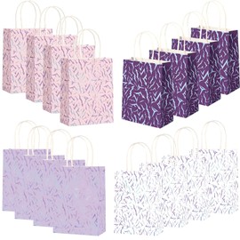 CJCRQU - Paquete de 16 bolsas de caramelos (4 colores) con patrón iridiscente de Demon Energy con asas para suministros de fiesta de cumpleaños