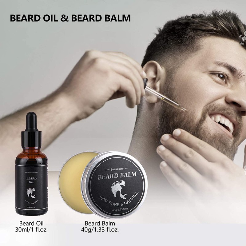 Beard Grooming Kit, 10 in 1 Beard Growth Kit with