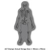 'Skeleton Bones' Rubber Stamp - Unmounted Design for Crafting &