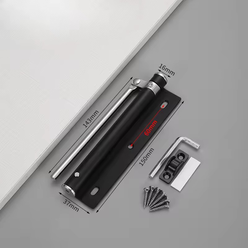 Adjustable Zinc Alloy Automatic Door Closer with Arm & Screws