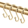 Metal Shower Curtain Hooks，Set of 12 Rings，Rust Resistant S Shaped