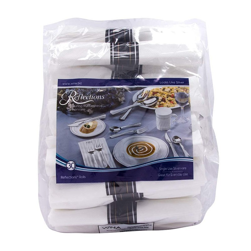 Reflections Fork, Knife, and Spoon Kit in a White Linen-Quality