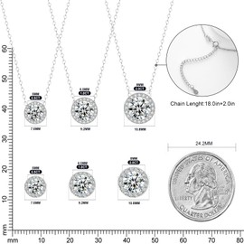 Gugots Moissanite Diamond Necklace and Earrings Set for Women/Men Crystal Silver Jewelry Prom Accessories Anniversary Birthday Party Moissanite Jewelry Set Gifts 0.5ct